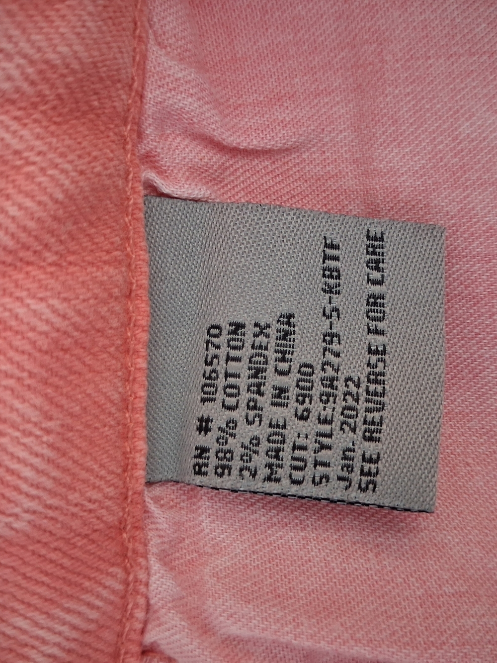Tractr Coral Garment-Dyed High-Rise Button-Front Jean Shorts - Picture 7 of 7